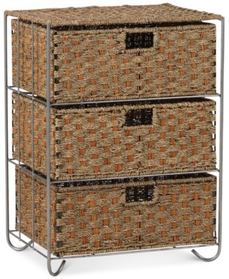 Household Essentials - Seagrass 3-Drawer Chest