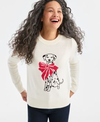 Style & Co - Petite Whimsy Printed Pull-On Sweater