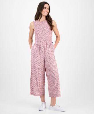 Nautica Jeans - Women's Argyle Dot Ankle Jumpsuit