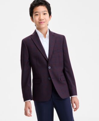 Michael Kors - Boys 8-20 Plain Plaid Jacket