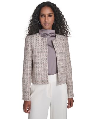 Calvin Klein - Women's Tweed Open Front Jacket
