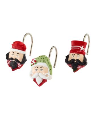 Peppermint Nutcracker Resin Shower Hooks, Set of 12 image