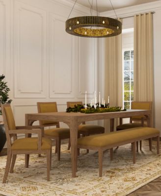 Everleigh Dining 6-Pc. Set (Table, 2 Upholstered Back Side Chair, 2 Upholstered Back Arm Chair & Bench) image