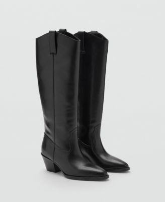 MANGO - Women's Heel Leather Boots