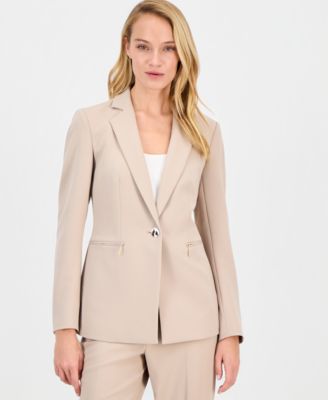 Anne Klein - Women's Notch-Collar One-Button Jacket