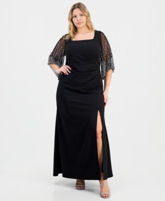 Alex Evenings - Plus Size Chiffon-Sleeve Gown