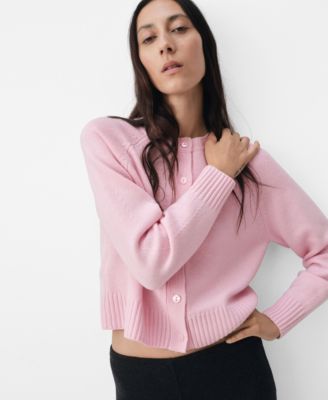 MANGO - Women's Chunky Knit Wool-Blend Cardigan