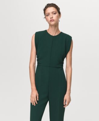 MANGO - Women's Ruched Long Jumpsuit