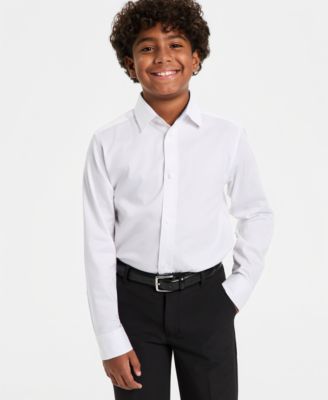Tommy Hilfiger - Big Boys Long Sleeve Stretch Solid Twill Shirt