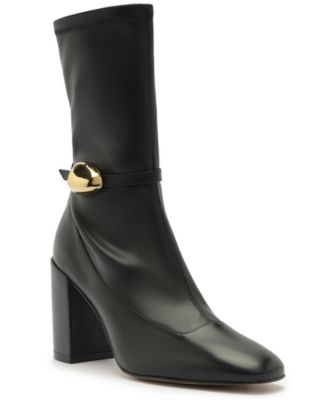 Arezzo - Women's Farrah High Block Square Toe Booties