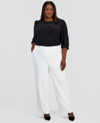 Kasper - Plus Size Core Julia Stretch Wide-Leg Pants