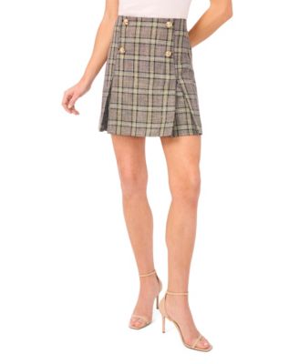 Women's Princess Line Slits and Buttons Mini Skirt image