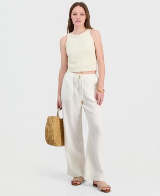 Indigo Rein - Juniors' Cotton Gauze Drawstring Pants