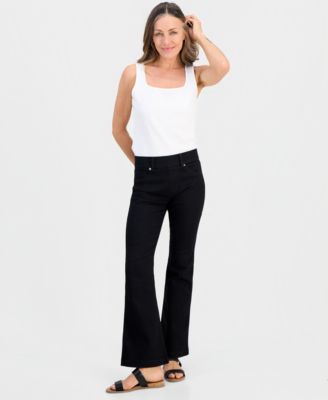 Style & Co - Petite Pull-On Shaping High-Rise Bootcut Jeans