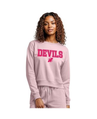 Concepts Sport - Women's Pink New Jersey Devils Tonal Pullover Sweatshirt
