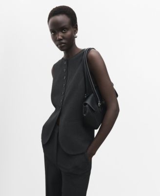 MANGO - Women's Round-Neck Suit Vest