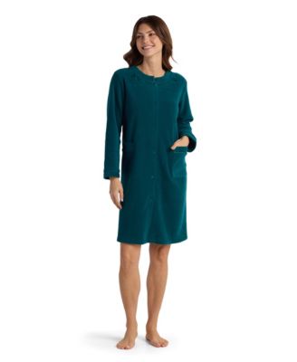 Miss Elaine - Women's Long-Sleeve Solid Short Grip Robe
