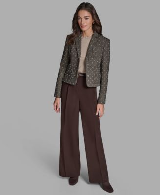 BCBG - Women's Novelty Two-Button Long-Sleeve Jacket