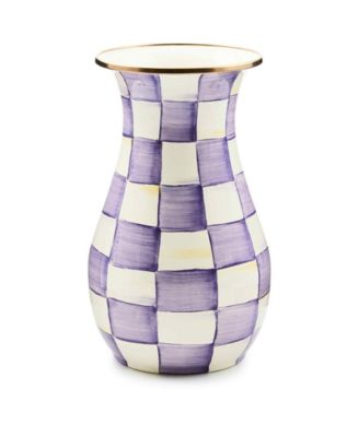 Violet Check Handmade Tall Vase image