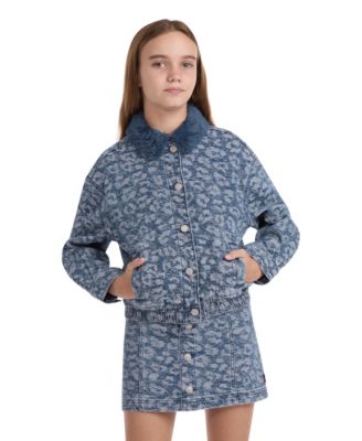 Levi's - Girls 7-16 Oversized Leopard Print Trucker Jacket