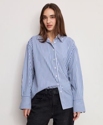 Good American - Women's Poplin Oversized Shirt, Regular and Plus