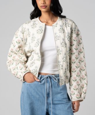 BLANK NYC - Women's Printed Quilted Bomber Jacket