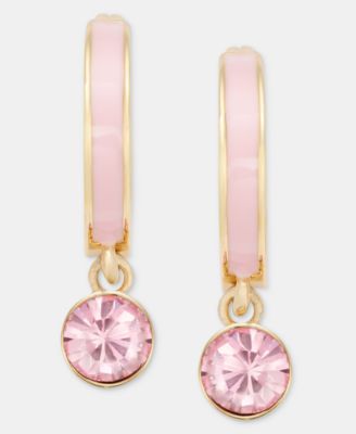 Givenchy - Color Crystal & Inlay Hoop Earrings