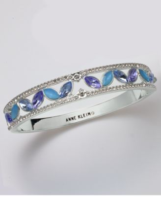 Anne Klein - Multi-Stone Gold-Tone Hinge Bracelet