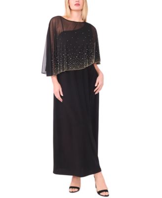 MSK - Plus Size Embellished Crewneck Maxi Dress