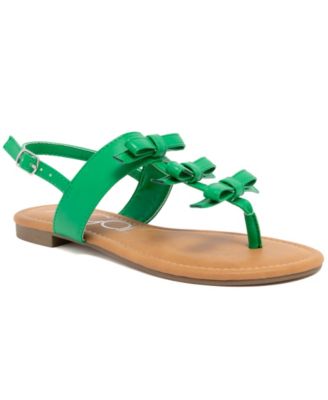 Sugar - Women's Buckle Round Toe Flat Sandals