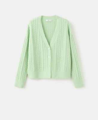 MANGO - Women's Knitted Braided Cardigan