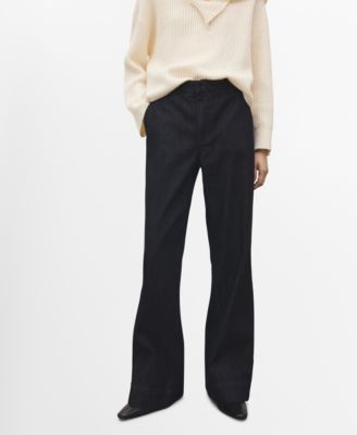 MANGO - Women's Wide-Leg Denim Pants