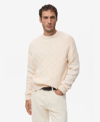 MANGO - Men's Cable-Knit Sweater