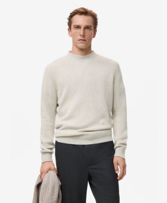 MANGO - Men's Structured Wool-Blend Knitted Sweater