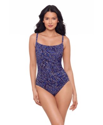 Miraclesuit - Women's Underwired Square Neck One-Piece Swimsuit