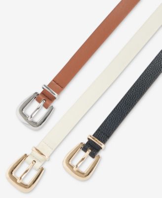 On 34th - 3-Pc. Matching Buckle Belt Set