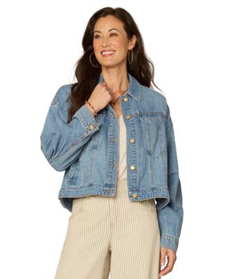 Democracy - Petite Oversized Barrel Sleeve Collared Jacket