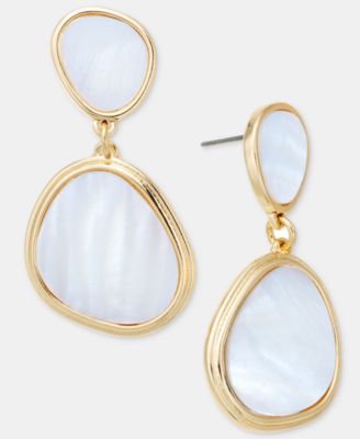 I.N.C. International Concepts - Textured Shell Double Drop Earrings
