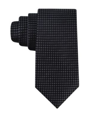 Calvin Klein - Men's Grid Pattern Silk Tie
