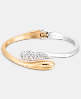 Anne Klein - Pav&eacute; Swirl Bypass Bangle Bracelet