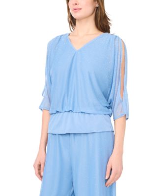 MSK - Women's V-Neck Short-Sleeve Top