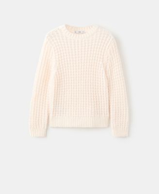 MANGO - Women's Lace Pattern Knit Sweater
