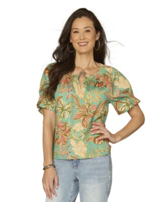 Democracy - Petite Flutter Short-Sleeve Top