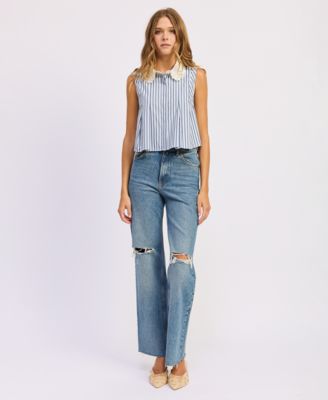 En Saison - Women's Clara Sleeveless Button-Front Top