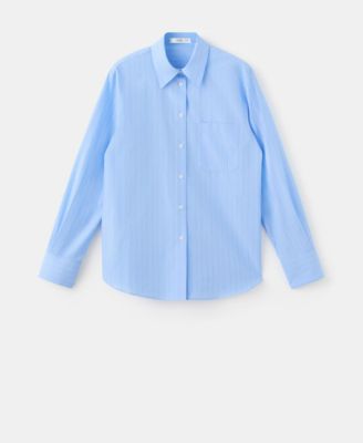 MANGO - Women's Cotton And Lyocell Blend Straight Shirt