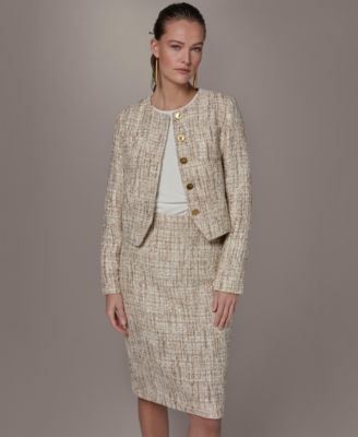 Donna Karan New York - Women's Cropped Button-Front Jacket