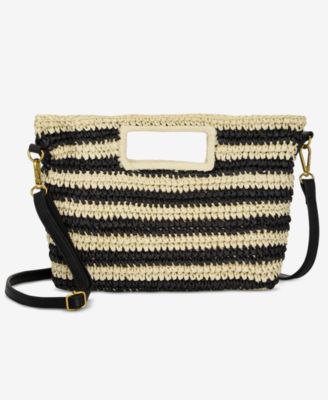 Style & Co - Striped Straw Crossbody Bag