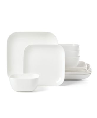 Studio 1414 Bone China Square 12-Pc. Dinnerware Set, Service for 4 image
