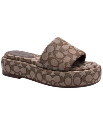 COACH - Women's Sculpted C Platform Slide Sandals