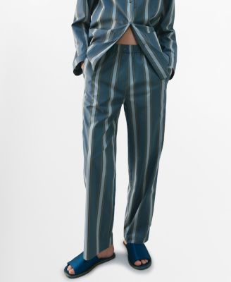 MANGO - Women's Striped Pajama Pants